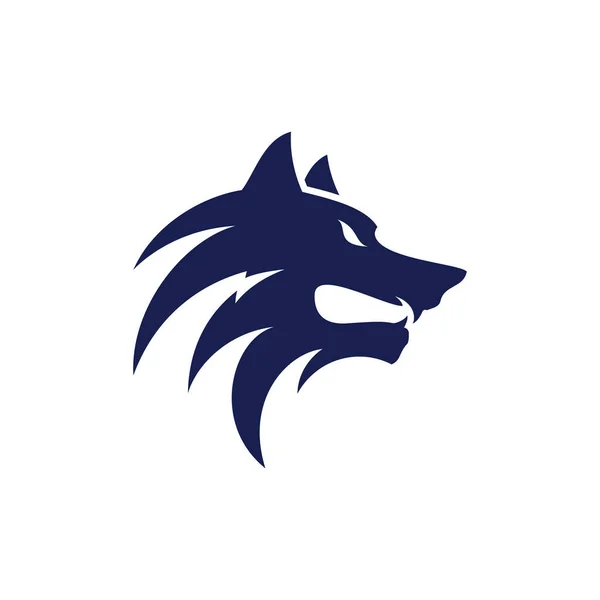 Projeto Ilustração Vetorial Wolf Head Template —  Vetores de Stock