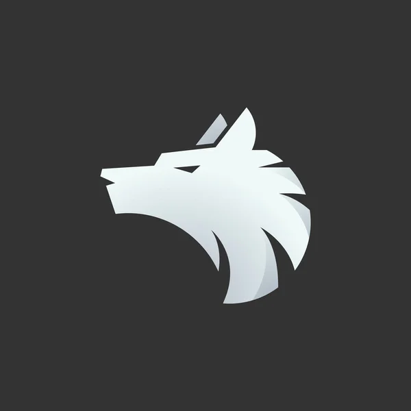 Wolf Head Template Vektor Illustration Design — Stockvektor