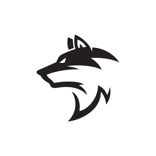 Wolf Head Template Vektor Illustration Design — Stockvektor