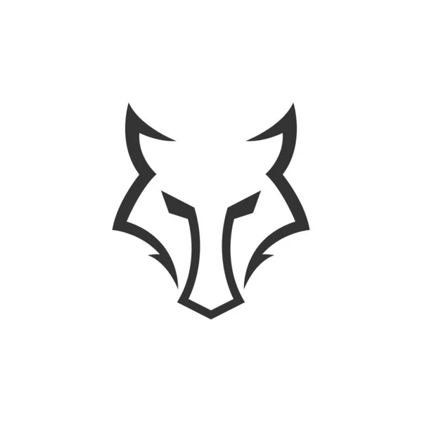 Projeto Ilustração Vetorial Wolf Head Template —  Vetores de Stock