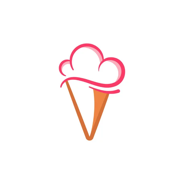 Ice Cream Vector Pictogram Ontwerp Illustratie Template — Stockvector