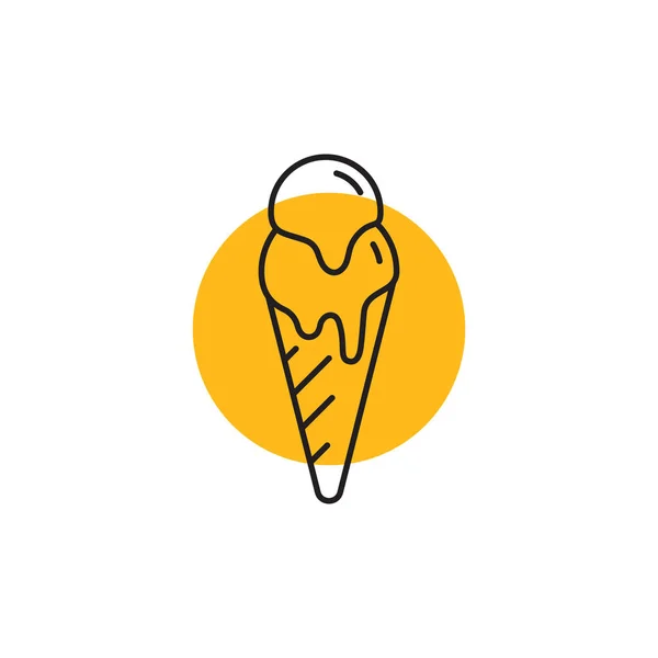 Ice Cream Vector Pictogram Ontwerp Illustratie Template — Stockvector