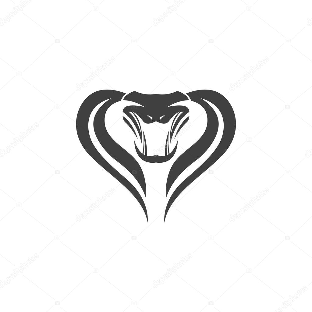Snake viper silhouette. vector illustration of snake viper
