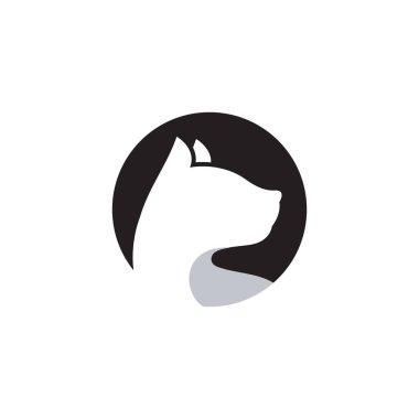 Kedi simgesi tasarımı vektör çizim şablonu