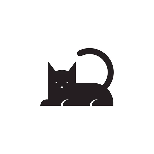Plantilla Diseño Ilustración Vectorial Icono Cat — Vector de stock
