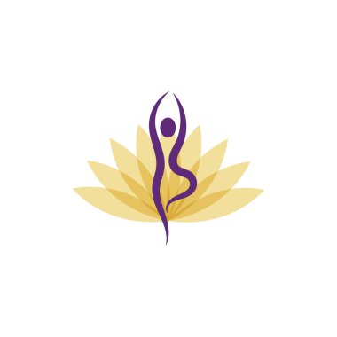 Yoga Vektör simgesi tasarım örnekleme şablonu