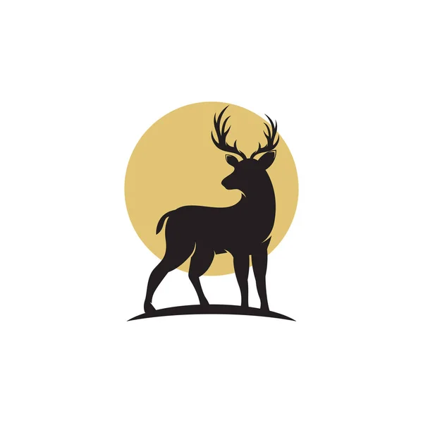 Deer Animal Template Vetor Ícone Ilustração Design —  Vetores de Stock