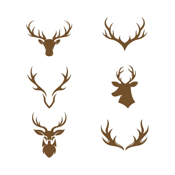 Deer Animal Template Vektor Symbol Illustration Design — Stockvektor