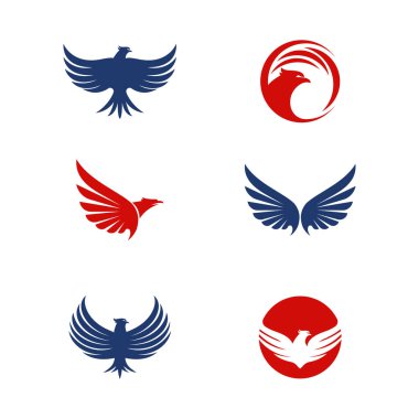 Falcon kanat simgesi vektör illüstrasyon tasarımı