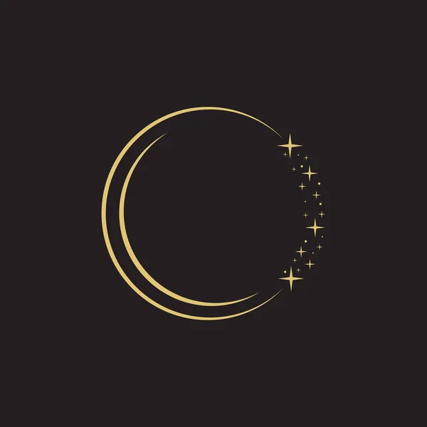 Cercle Étoile Vecteur Icône Illustration Conception Modèle — Image vectorielle