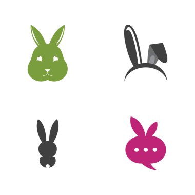 Tavşan şablonu vektör resimleme tasarımı