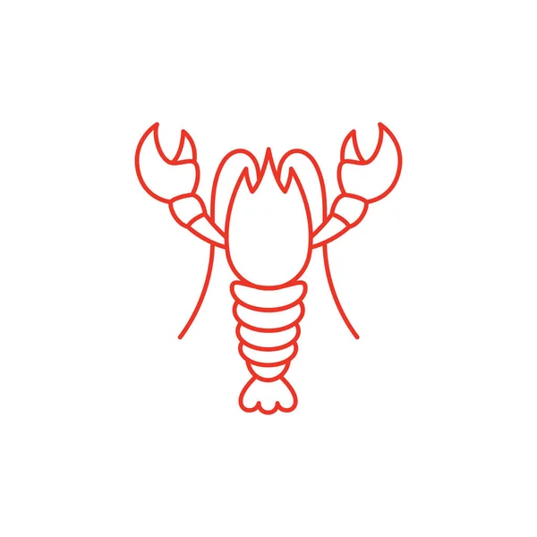 Shrimp Vector Icon Illustration Design Template — Stock Vector
