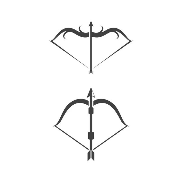 Crossbow Векторні Ілюстрації Дизайну Піктограм Шаблон — стоковий вектор