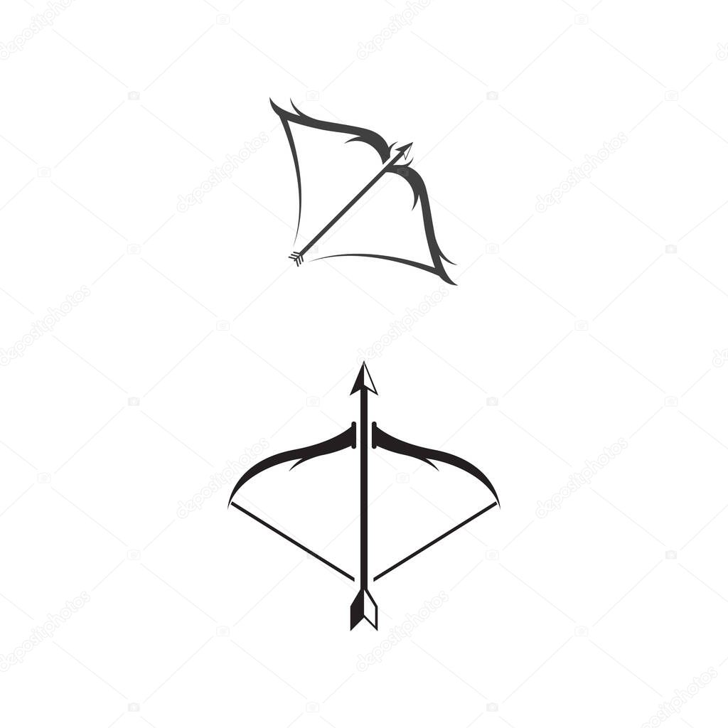 Crossbow Vector icon design illustration Template