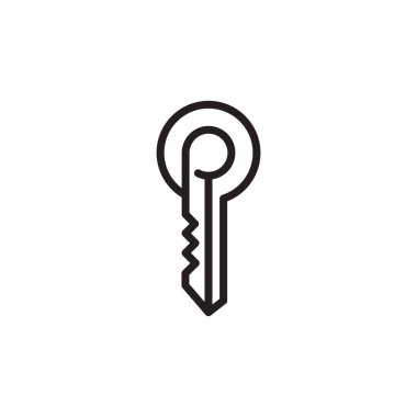 Anahtar simgesi vektör çizim şablonu