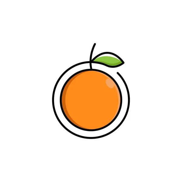 Oranžová Čerstvý Design Vektorové Ikony Ilustrační Design — Stockový vektor