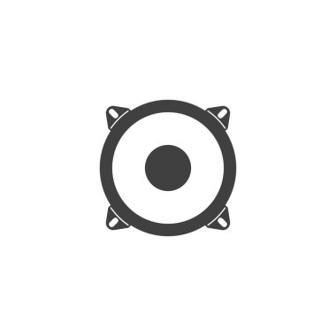 Hoparlör dalga vektör çizim şablonu