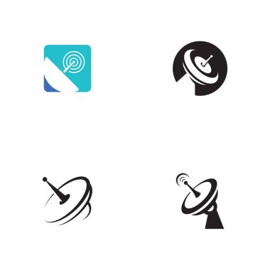 Uydu Vektör simgesi tasarım örnekleme şablonu