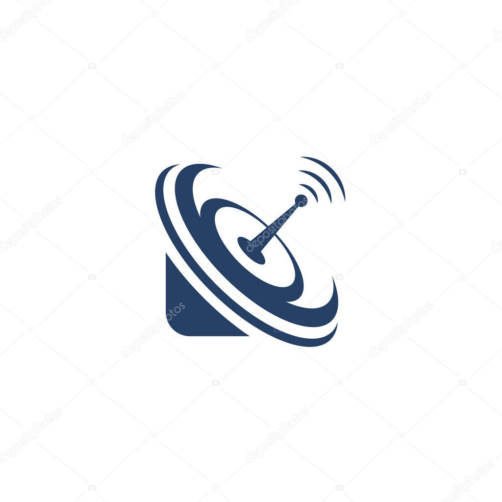 Satelite Vector icon design illustration Template