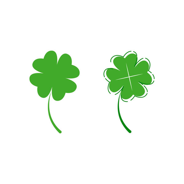 Вектор дизайна шаблона зеленого клевера Leaf
