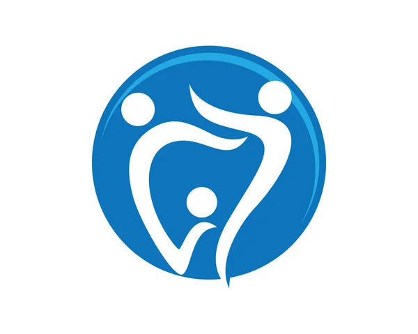 Сім'ї стоматологічна логотип — стоковий вектор