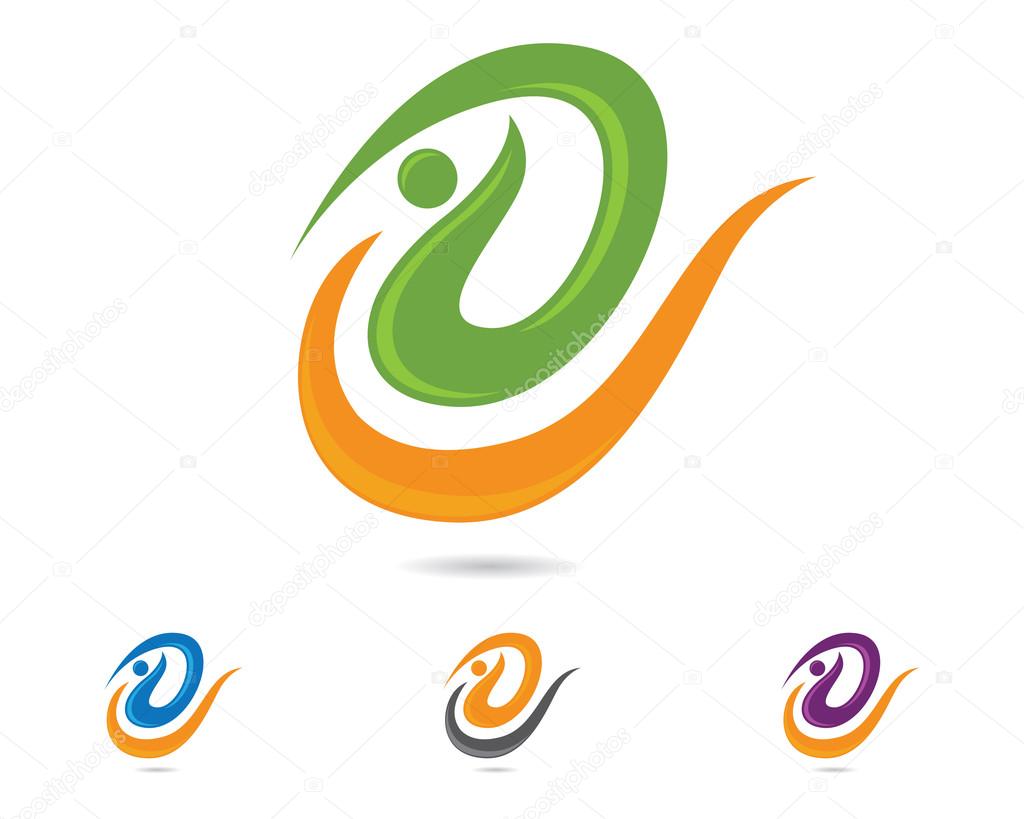 Fun people healthy logo design