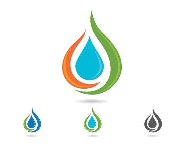 Su damlası Eco Logo — Stok Vektör