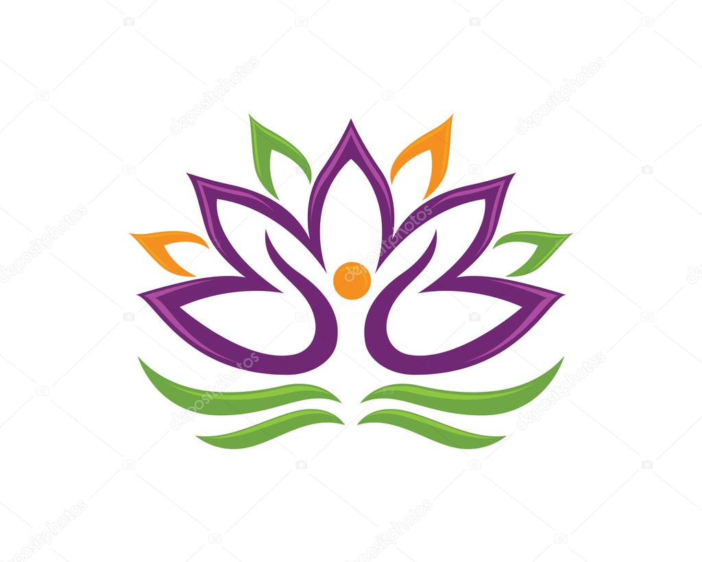 Beauty Lotus flower logo desain
