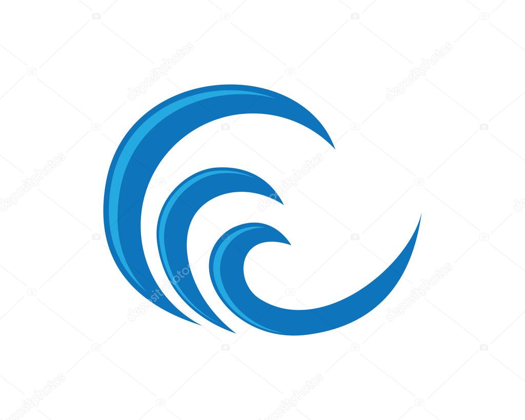 Summer Beach wave Logo template