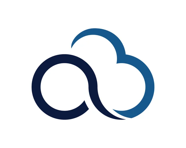 Logo nuvola — Vettoriale Stock