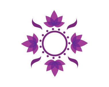 Yoga ve spa sembolü logo kavramı