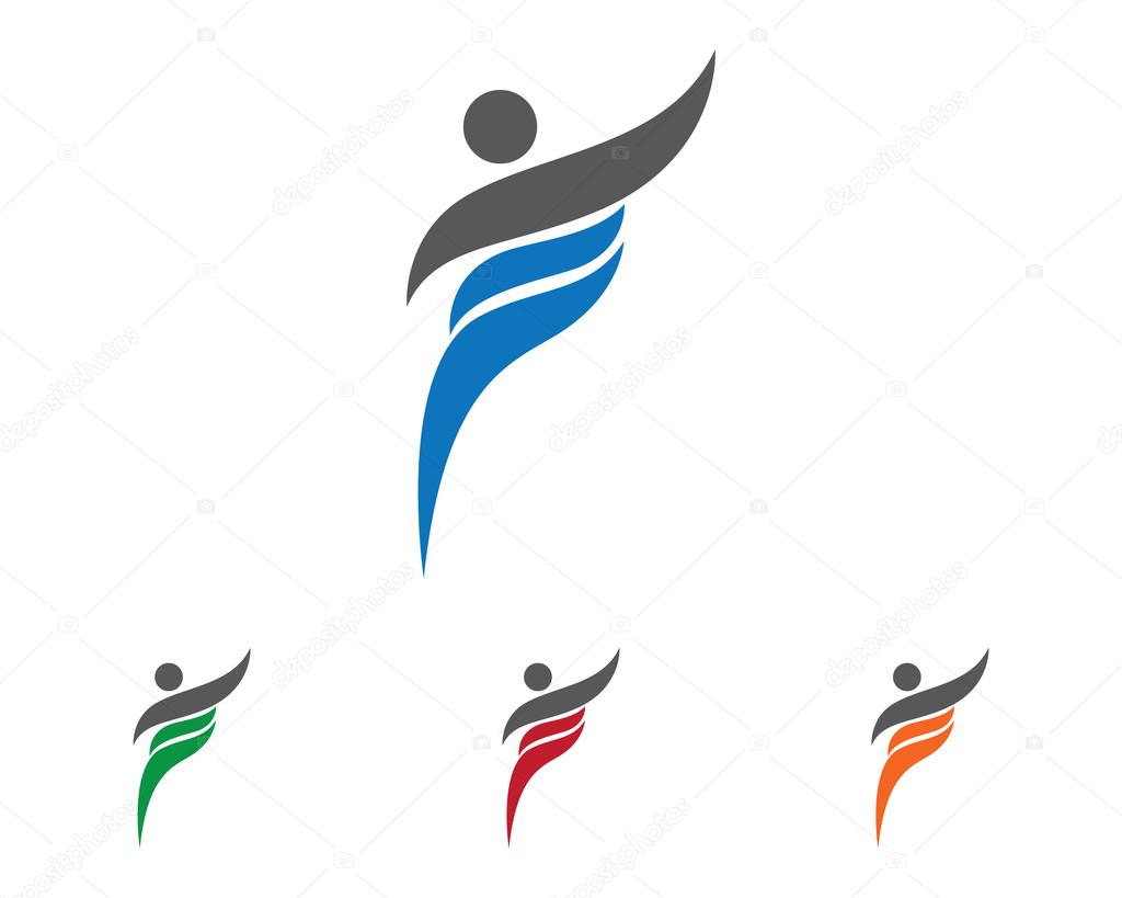 Plantilla de logotipo de personas capacitación — Vector de stock