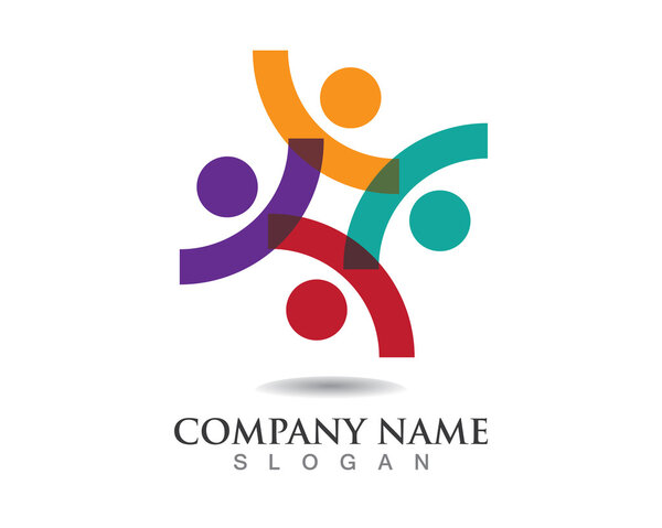 Comunidad equipo trabajo empresa personas — Vector de stock