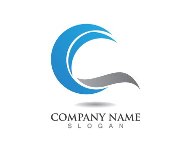C dalga Logo şablonu