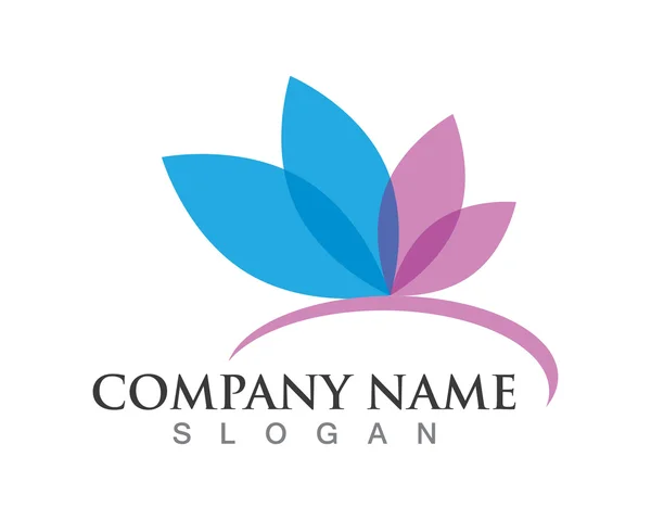 Logotipo spa flor — Vetor de Stock