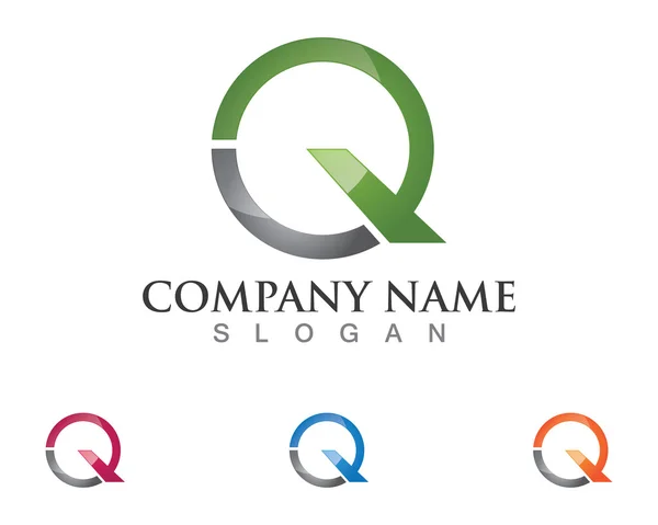 Шаблон логотипа Q — стоковый вектор