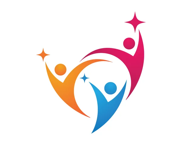 Logo succès personnes — Image vectorielle