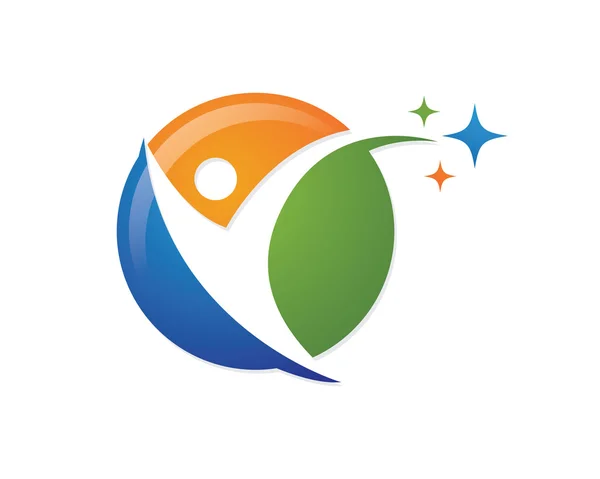 Erfolg Logo Menschen — Stockvektor