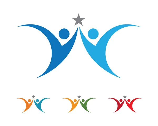 Logotipo de éxito personas — Archivo Imágenes Vectoriales
