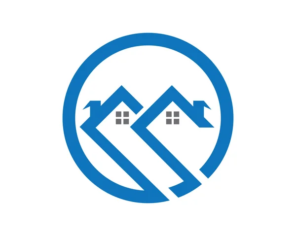 Bâtiment logo symbole maison — Image vectorielle