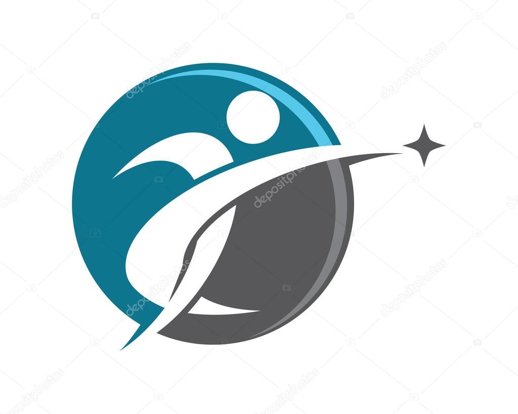 Healty life people logo