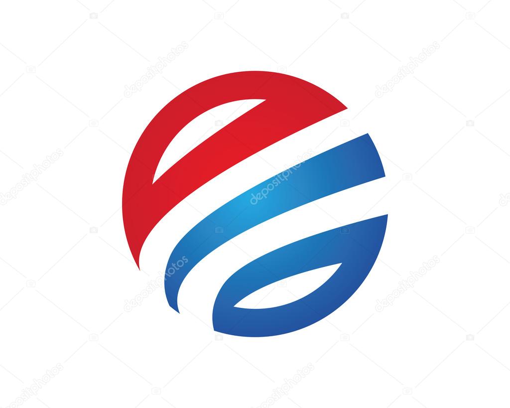 E Letter with Globe Logo Template