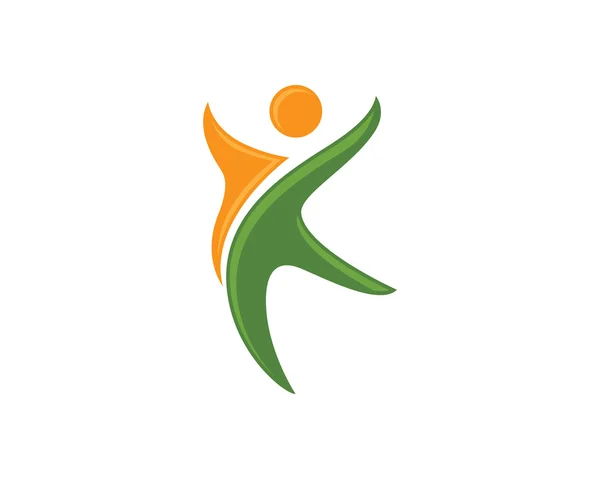 Sağlık insanlar logo başarı — Stok Vektör