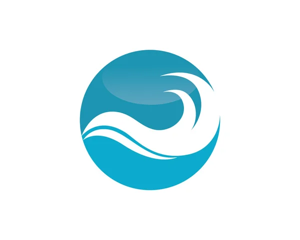 波水ロゴ — ストックベクタ