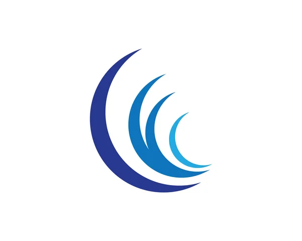 Wave logó vízben — Stock Vector