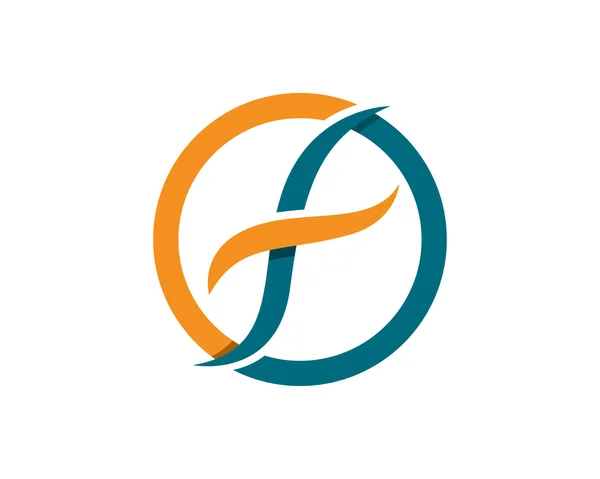 F letter logo template — Stock Vector