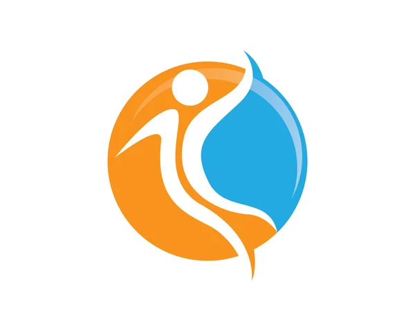 Gesundheit Leben Erfolg Menschen Logo — Stockvektor