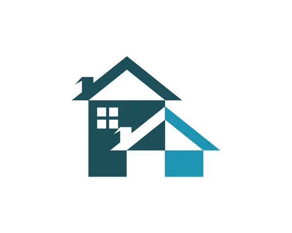 Casa y logotipo del hogar — Archivo Imágenes Vectoriales