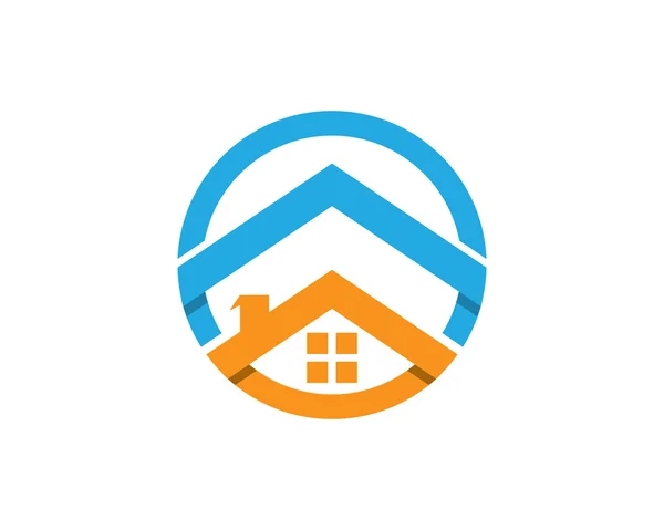 Huis en het opbouwen van logo — Stockvector