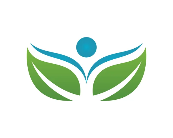 エコの葉のロゴ — ストックベクタ